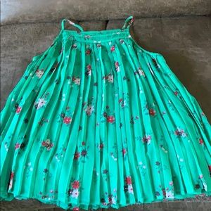 Green tank top with flowers